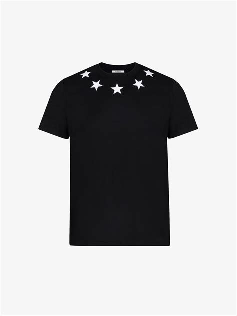 givenchy star stripe shirt|givenchy distressed t shirt.